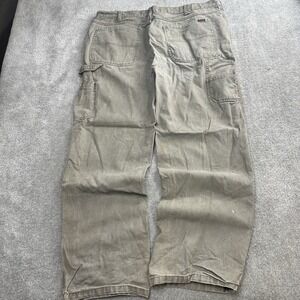 Wolverine Carpenter Work Brown Pants Canvas Size 42x32 Workwear Grunge Baggy